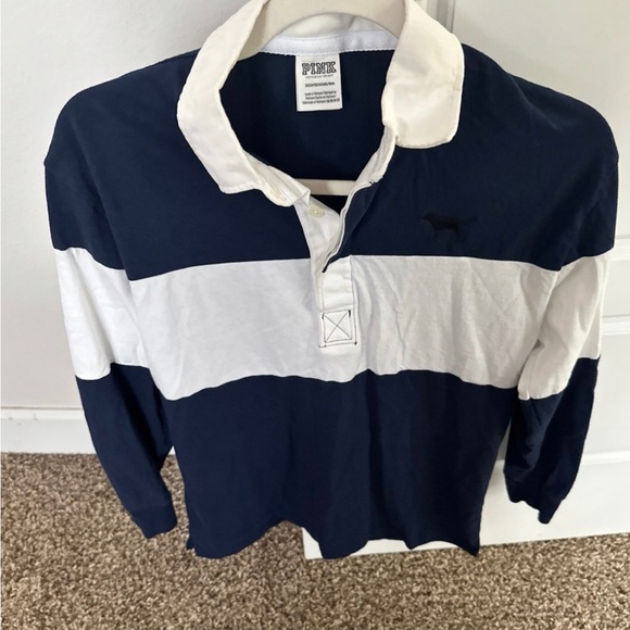 Victoria’s Secret PINK 90s Rugby Shirt, size xs. - Picture 3 of 4